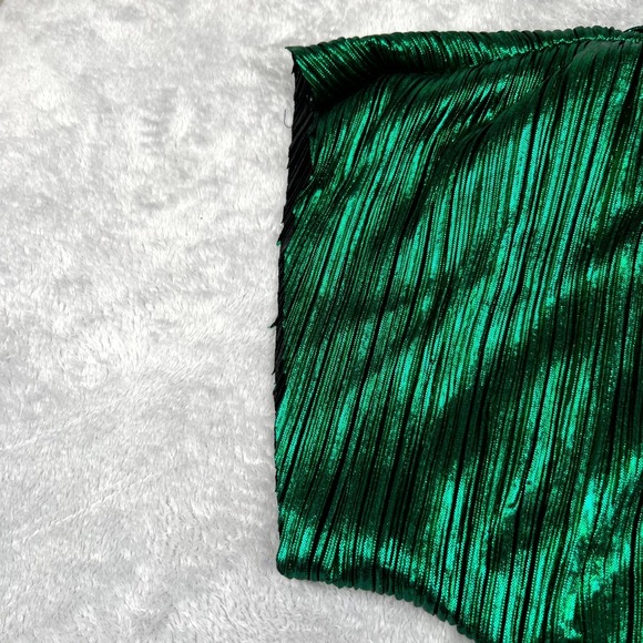 House of Harlow 1960 X Revolve Sabrina Dress Womens Medium Green Surplice Neck - Picture 6 of 16